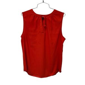 Ann Taylor Vibrant Orange Sleeveless Blouse Sz L